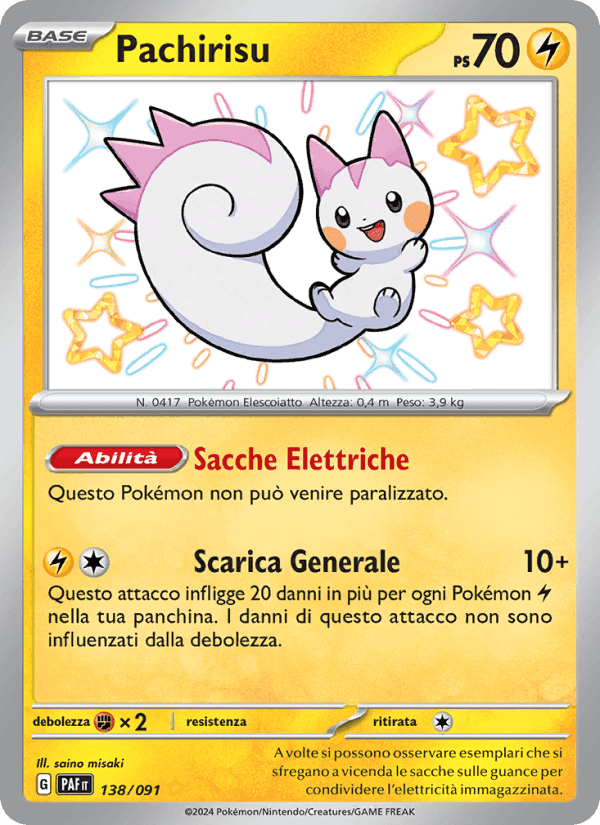 Pachirisu, carta 138 di Destino di Paldea