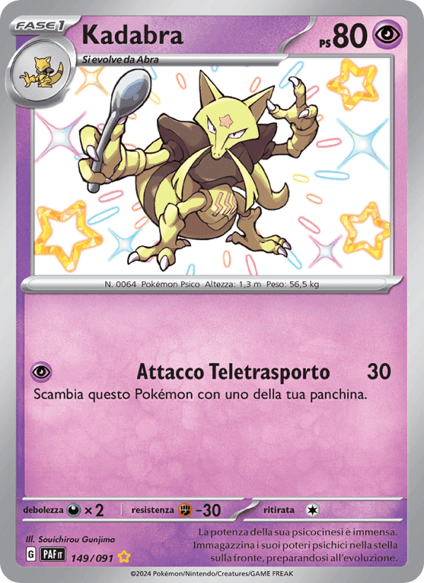 Kadabra, carta 149 de Destino di Paldea