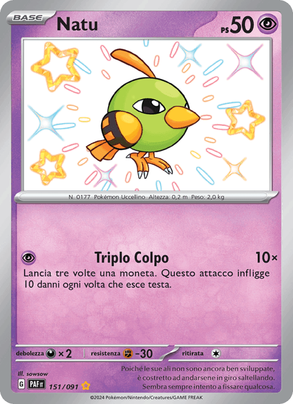Natu, carta 151 di Destino di Paldea