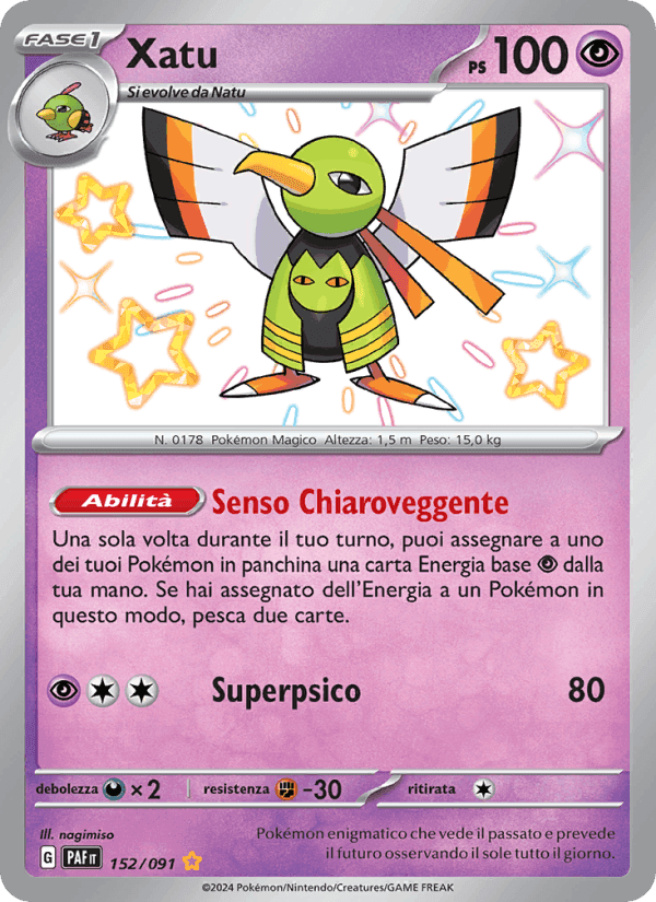 Xatu, carta 152 de Destino di Paldea