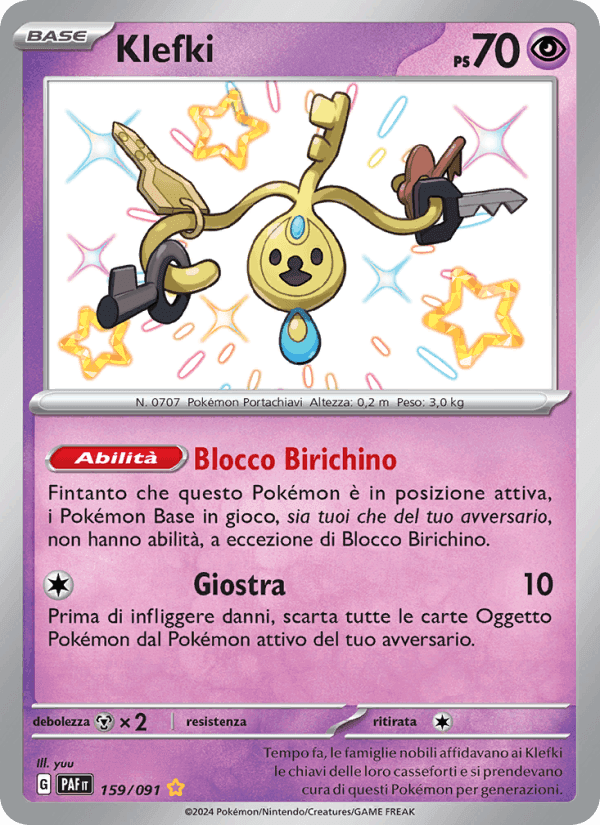 Klefki, carta 159 di Destino di Paldea