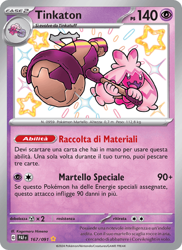 Tinkaton, card 167 from Destino di Paldea