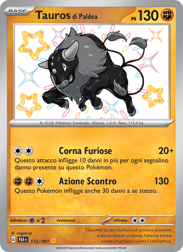Destino di Paldea の 172 番、Tauros di Paldea