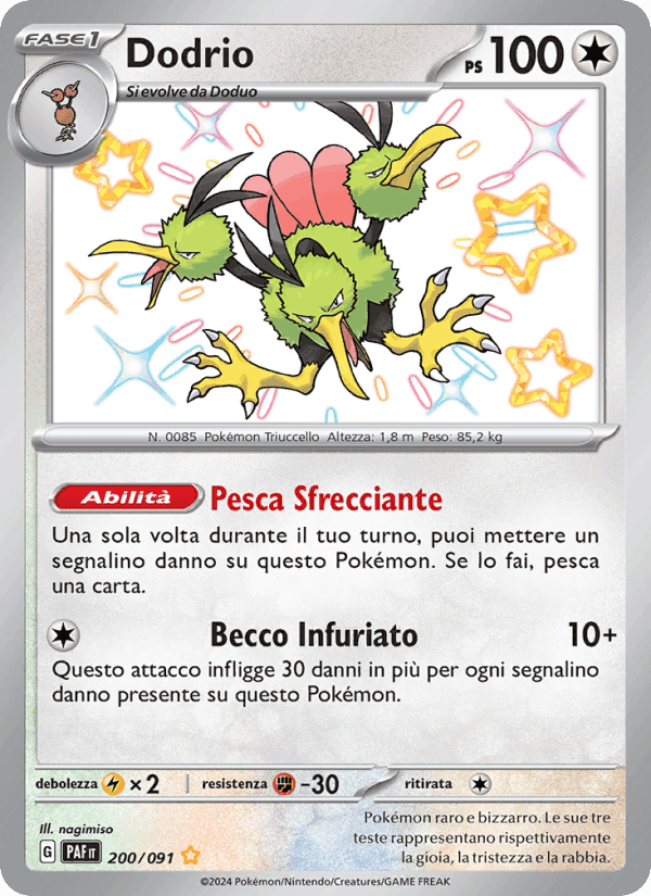 Dodrio, carta 200 di Destino di Paldea