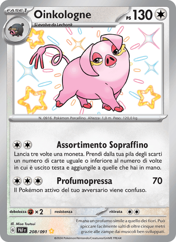 Oinkologne, carta 208 di Destino di Paldea