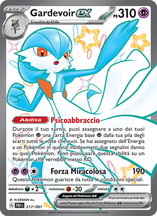 Gardevoir-ex, carta 217 de Destino di Paldea
