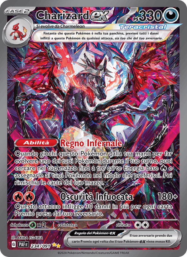 Charizard-ex, card 234 from Destino di Paldea