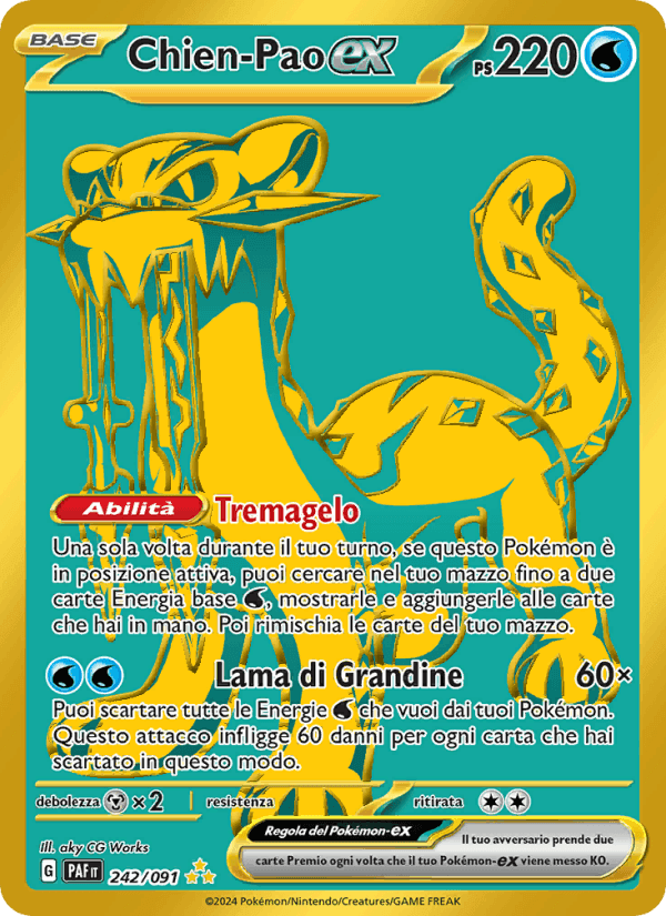 Chien-Pao-ex, card 242 from Destino di Paldea