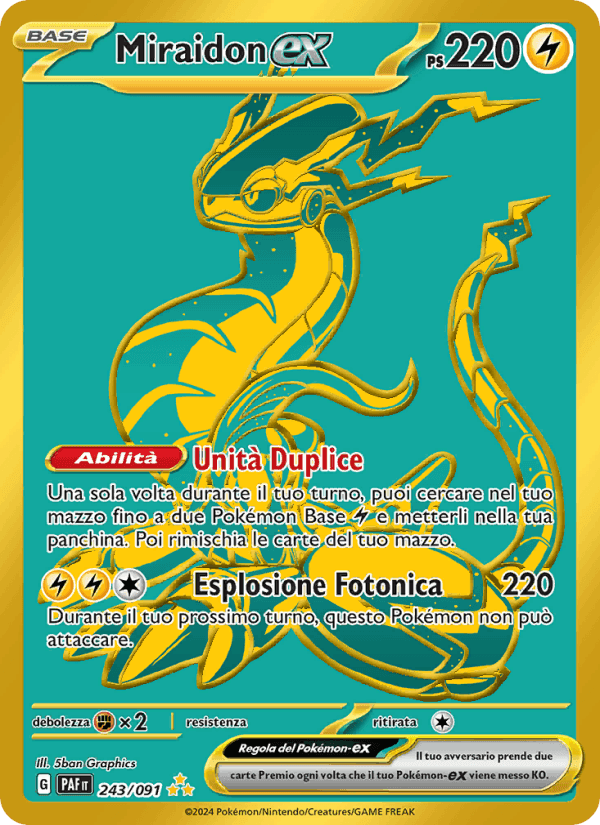 Miraidon-ex, carta 243 di Destino di Paldea