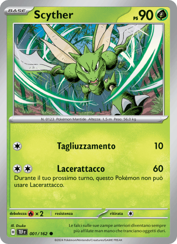 Scyther, carta 001 di Cronoforze
