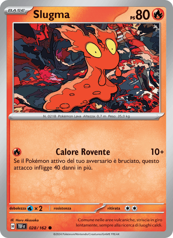 Slugma, card 028 from Cronoforze