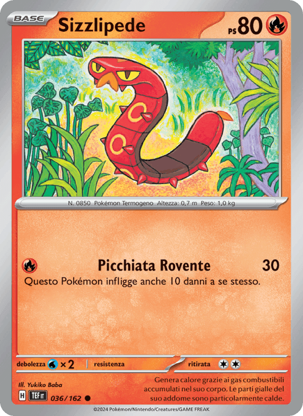 Sizzlipede, carte 036 de Cronoforze