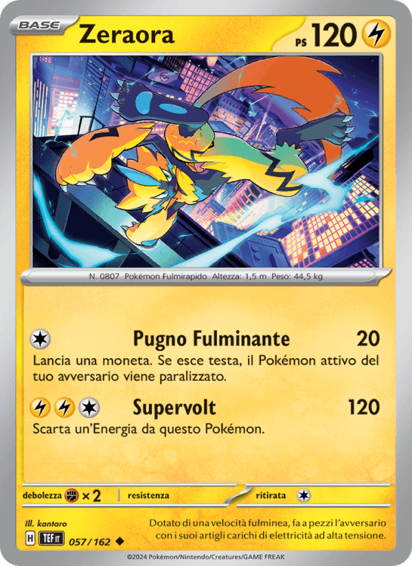 Zeraora, carte 057 de Cronoforze