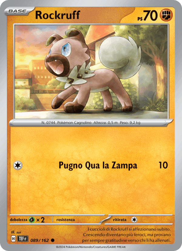 Rockruff, carta 089 di Cronoforze