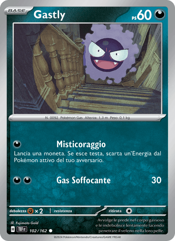 Gastly, card 102 from Cronoforze