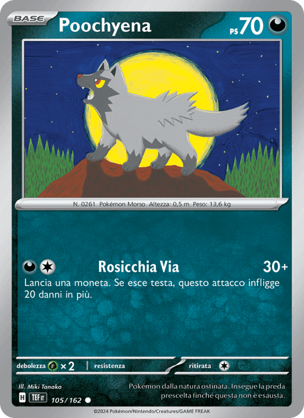 Poochyena, carta 105 di Cronoforze