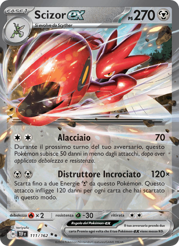 Scizor-ex, carta 111 di Cronoforze