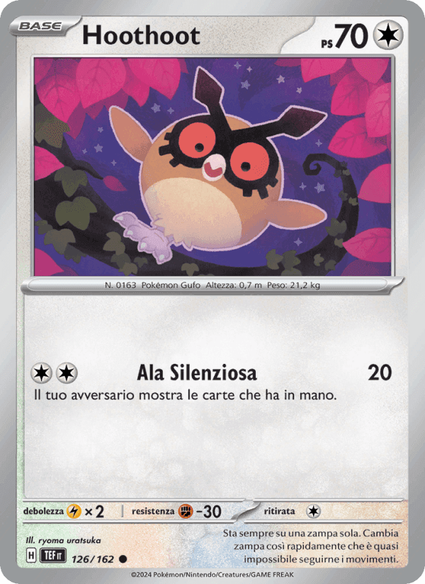 Hoothoot, card 126 from Cronoforze