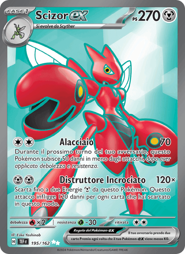 Scizor-ex, carta 195 di Cronoforze