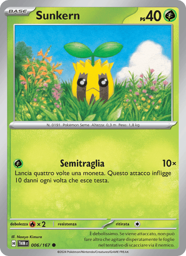 Sunkern, carta 006 di Crepuscolo Mascherato