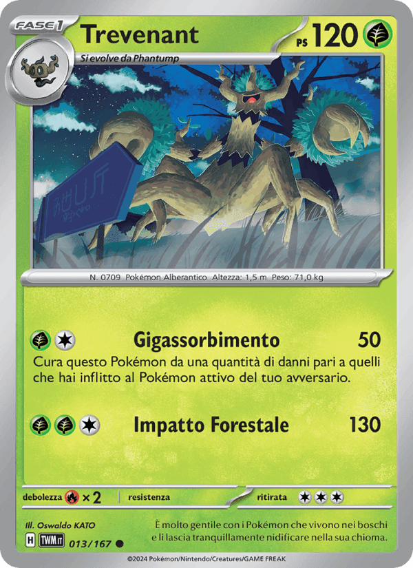 Trevenant, carta 013 di Crepuscolo Mascherato