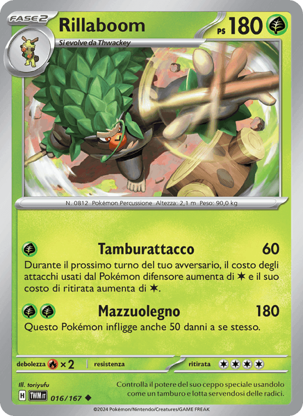 Rillaboom, carta 016 di Crepuscolo Mascherato