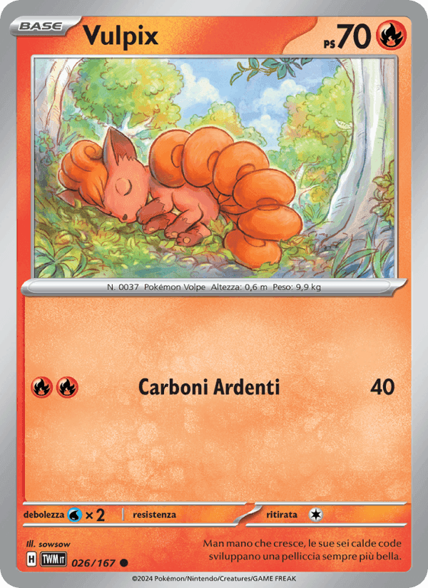 Vulpix, carta 026 di Crepuscolo Mascherato