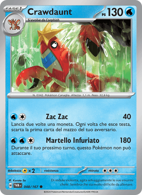 Crawdaunt, carta 048 di Crepuscolo Mascherato