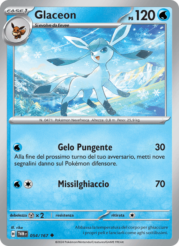 Glaceon, carta 054 di Crepuscolo Mascherato
