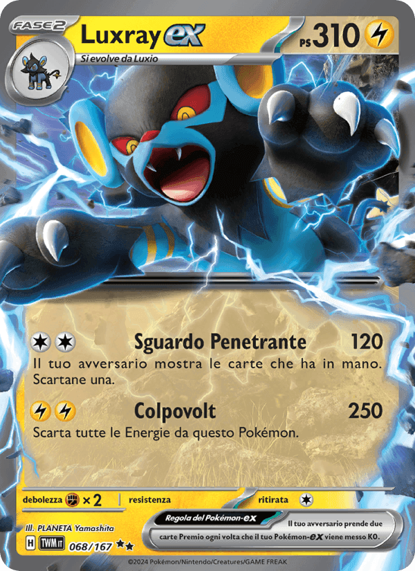 Luxray-ex, carte 068 de Crepuscolo Mascherato