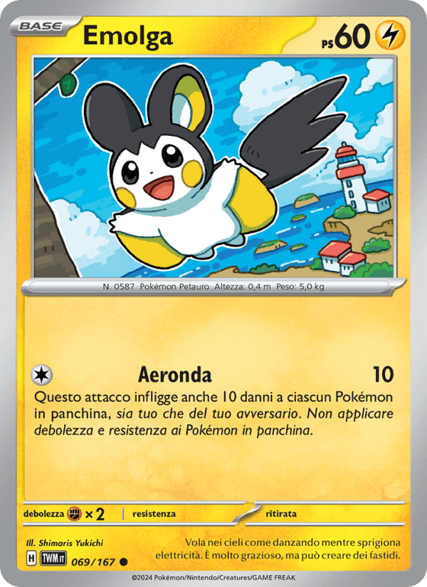 Emolga, carta 069 di Crepuscolo Mascherato