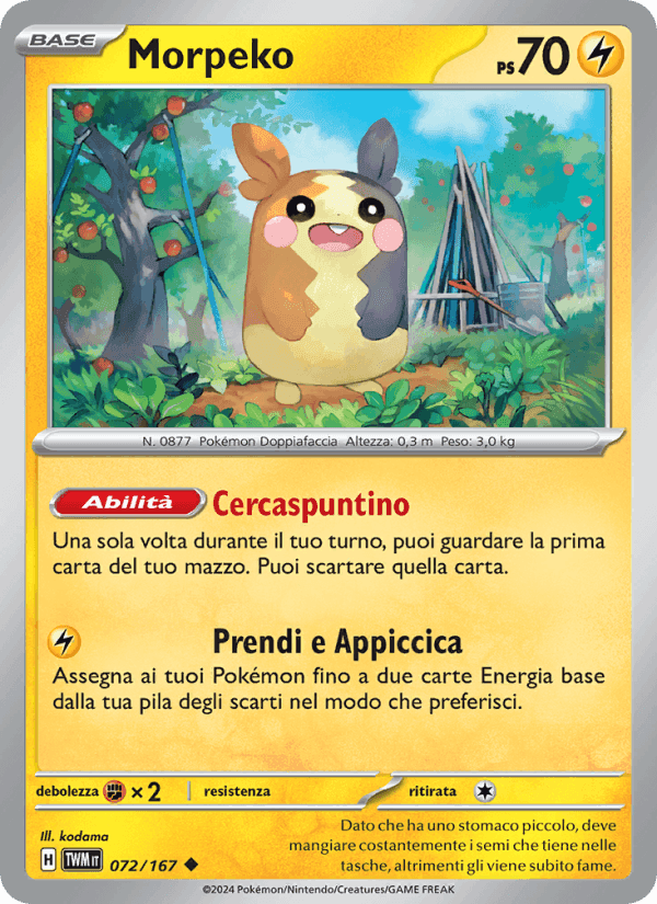 Morpeko, carta 072 di Crepuscolo Mascherato