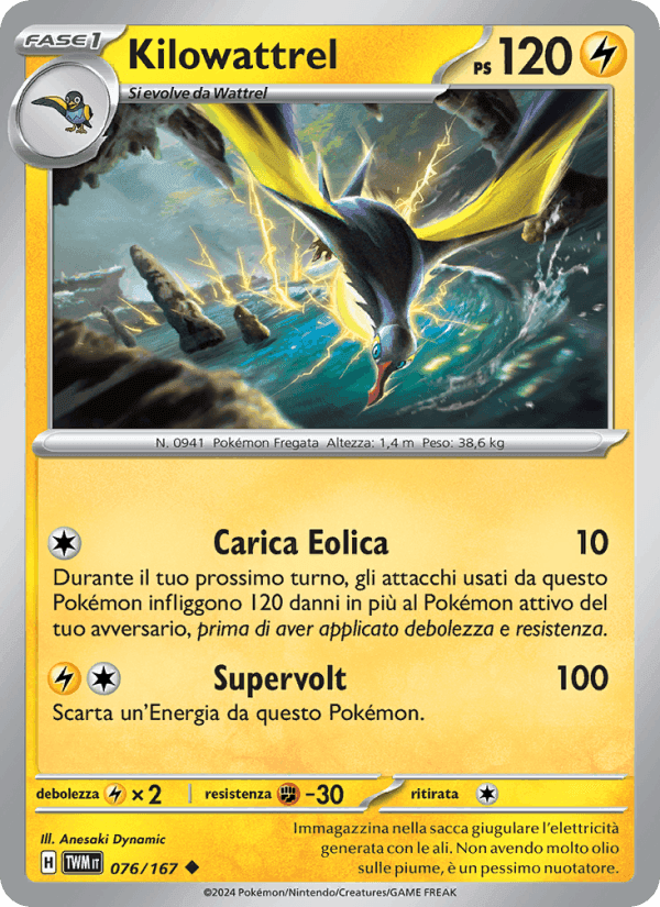Kilowattrel, carta 076 di Crepuscolo Mascherato