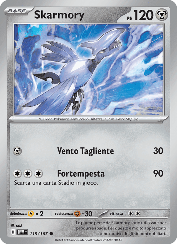 Skarmory, card 119 from Crepuscolo Mascherato