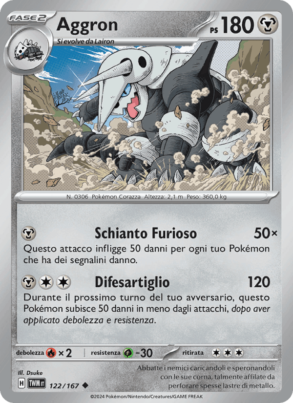 Aggron, carta 122 de Crepuscolo Mascherato