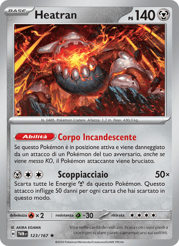 Heatran, carta 123 di Crepuscolo Mascherato