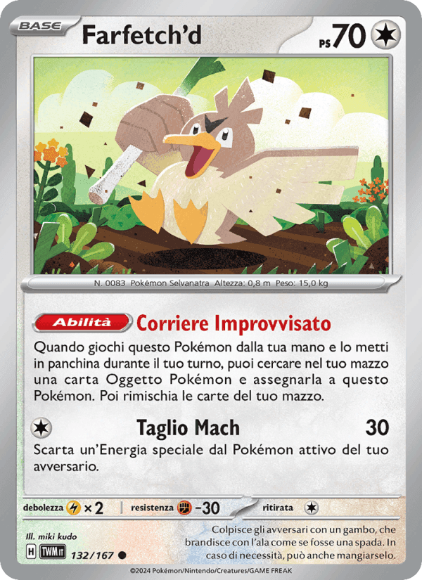 Farfetch'd, carta 132 di Crepuscolo Mascherato