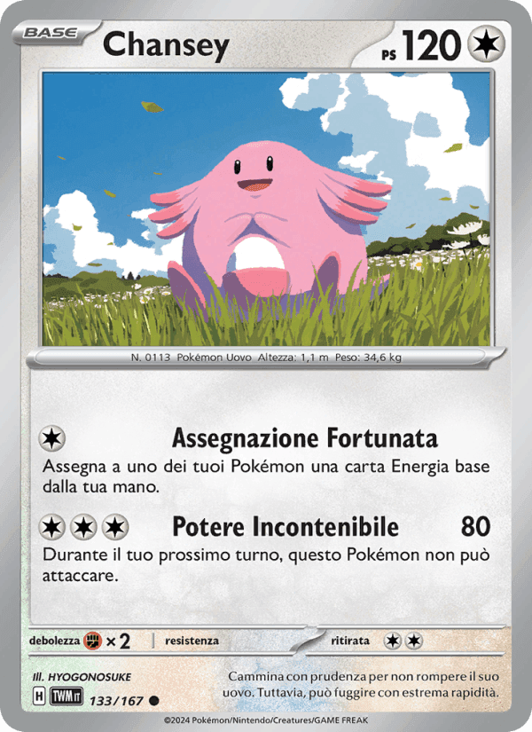 Chansey, carta 133 di Crepuscolo Mascherato