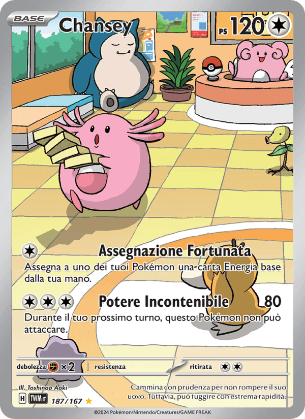 Chansey, carta 187 di Crepuscolo Mascherato