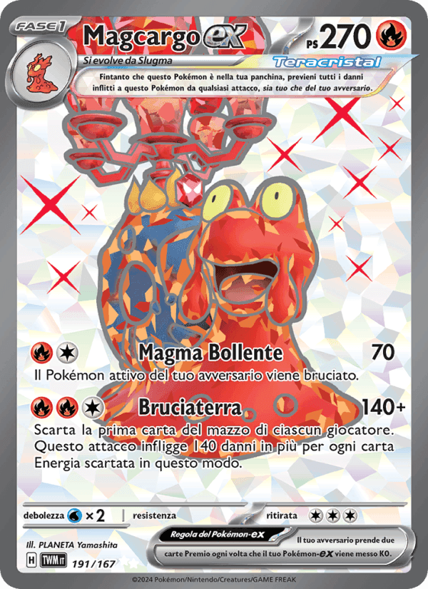 Magcargo-ex, carte 191 de Crepuscolo Mascherato