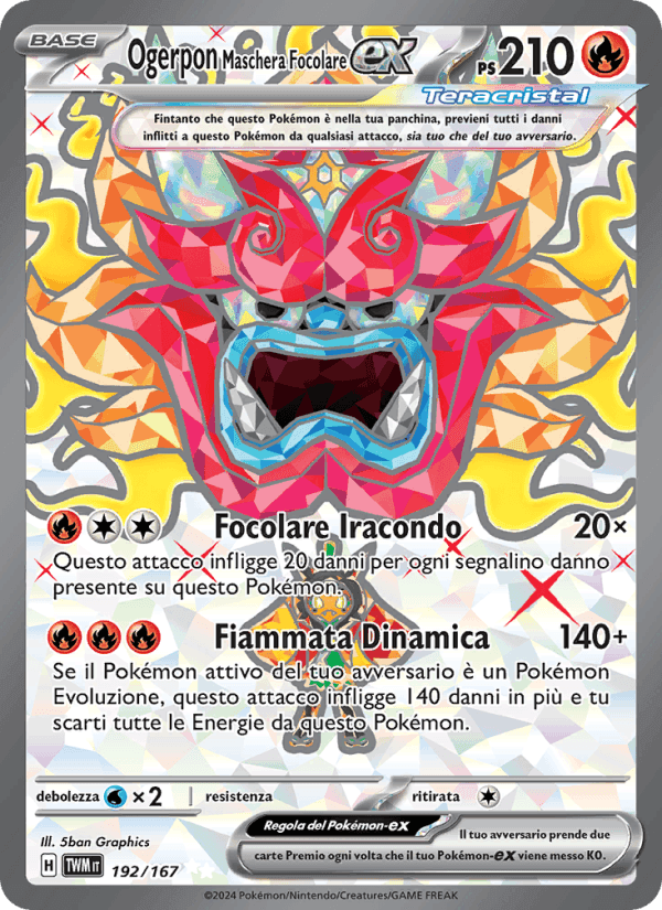 Ogerpon Maschera Focolare-ex, carta 192 di Crepuscolo Mascherato