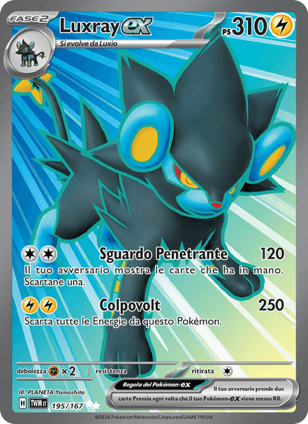Luxray-ex, carte 195 de Crepuscolo Mascherato