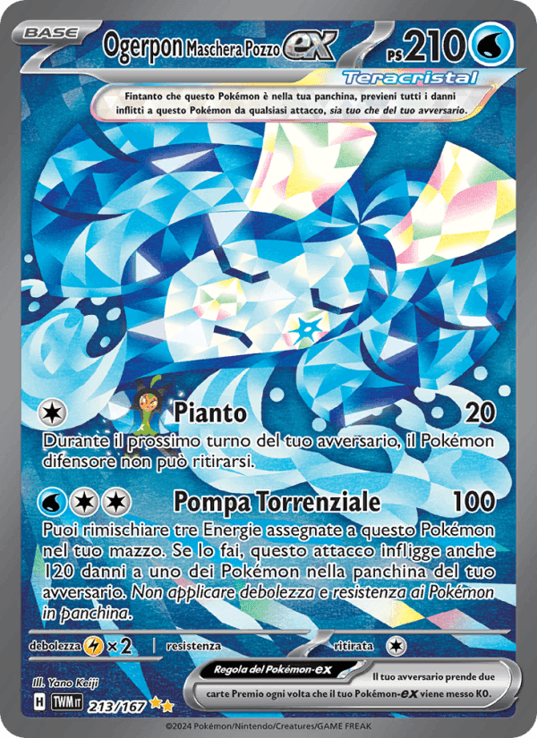 Ogerpon Maschera Pozzo-ex, carta 213 de Crepuscolo Mascherato