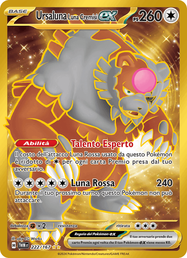 Ursaluna Luna Cremisi-ex, card 222 from Crepuscolo Mascherato