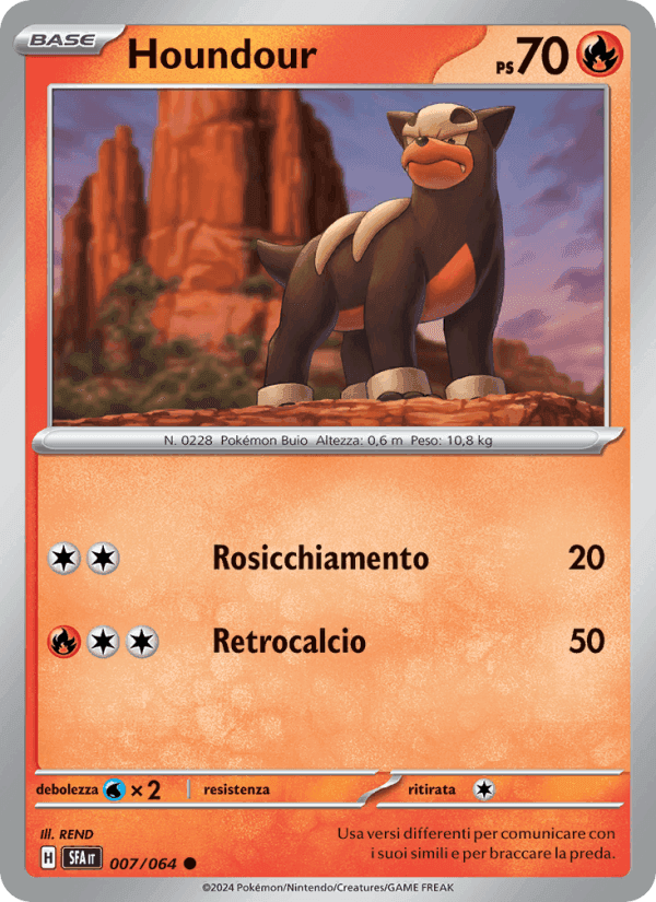 Houndour, carta 007 di Segreto Fiabesco