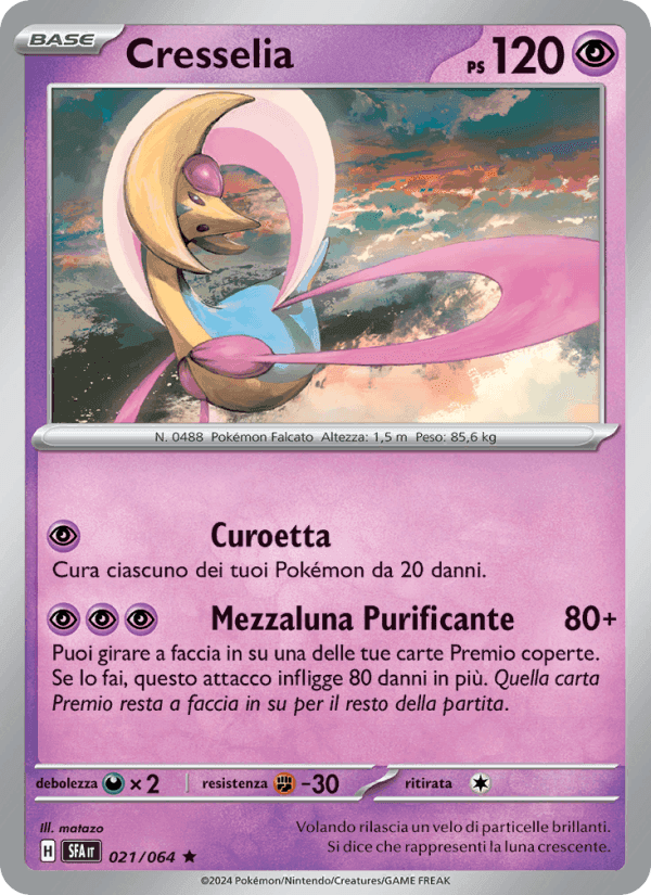 Cresselia, carta 021 di Segreto Fiabesco
