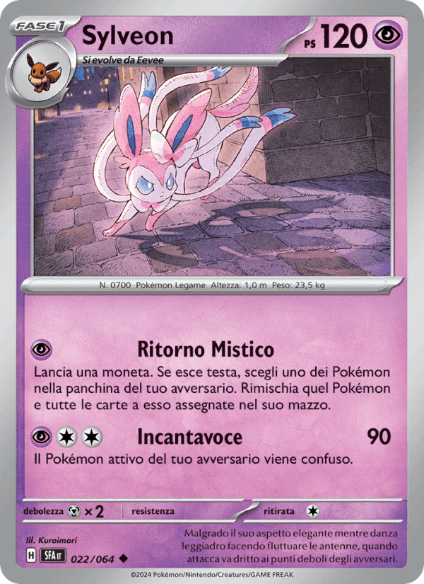 Sylveon, carta 022 de Segreto Fiabesco