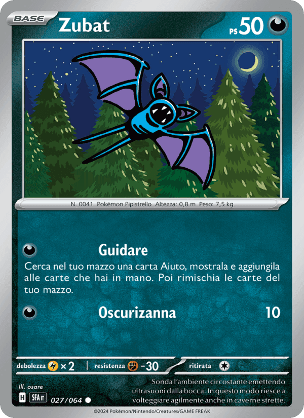 Zubat, carta 027 di Segreto Fiabesco