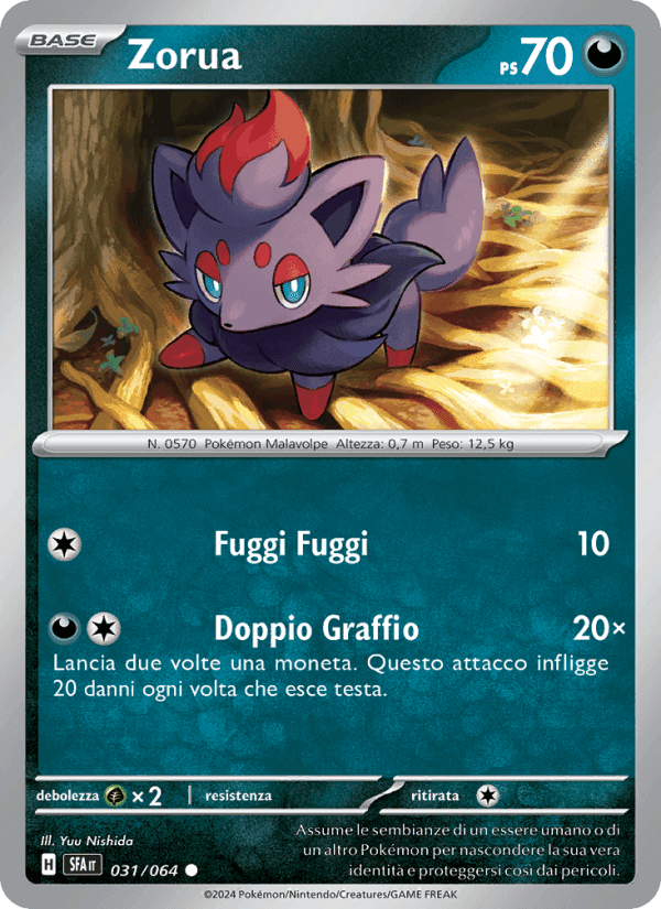 Zorua, card 031 from Segreto Fiabesco