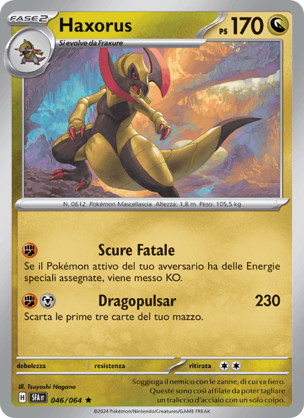 Haxorus, carte 046 de Segreto Fiabesco